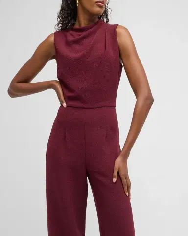Black Halo Corrine High-Neck Sleeveless Jumpsuit | Thumbnail 7