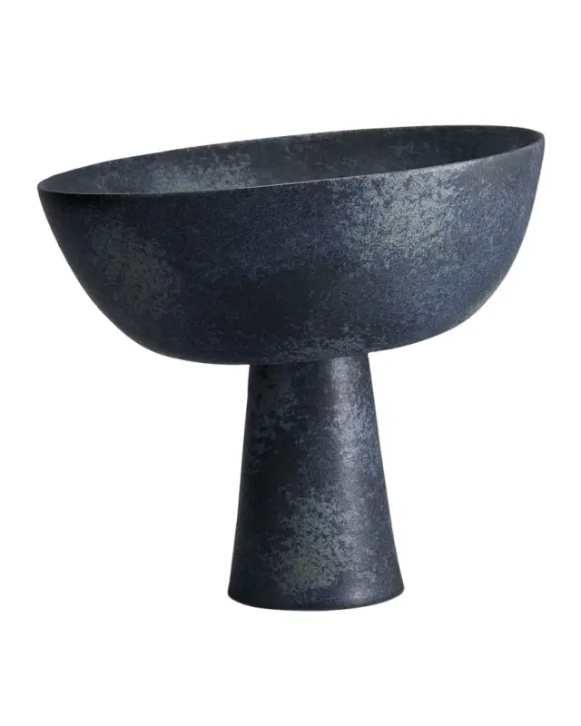 L 'Objet 11" Iron Terra Bowl on Stand