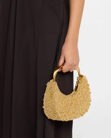 SIMKHAI Evelyn Crescent Beaded Top-Handle Bag | Thumbnail 2