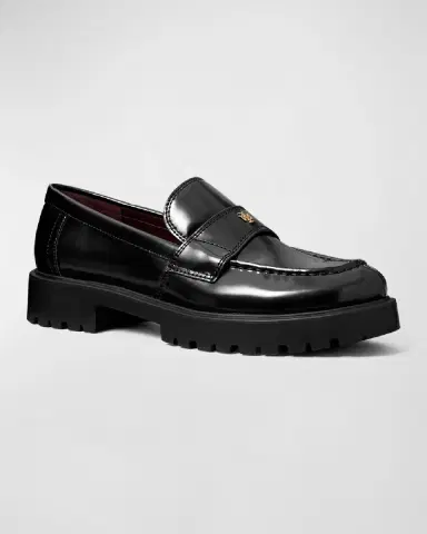 Tory Burch Leather Medallion Lug-Sole Loafers | Thumbnail 2