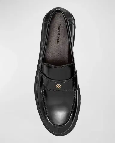 Tory Burch Leather Medallion Lug-Sole Loafers | Thumbnail 3