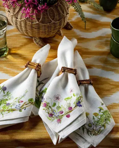 Juliska Bamboo Napkin Rings, Set of 4 | Thumbnail 4