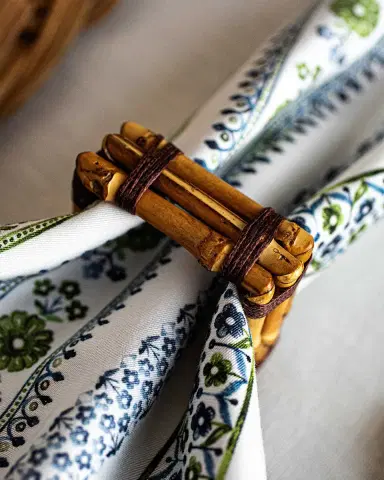 Juliska Bamboo Napkin Rings, Set of 4 | Thumbnail 5