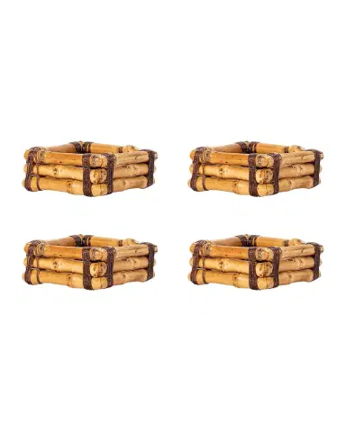 Juliska Bamboo Napkin Rings, Set of 4 | Thumbnail 1