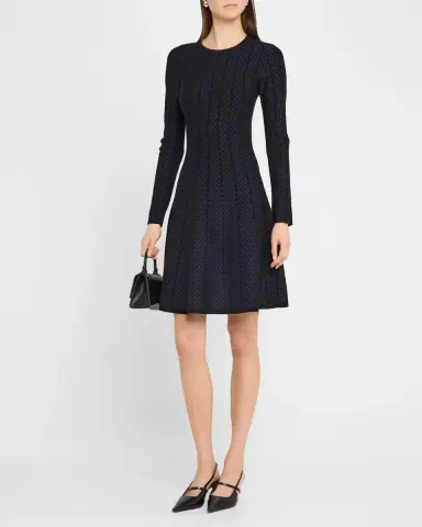 Emporio Armani Chain & Stripe Motif Jersey Dress | Thumbnail 2