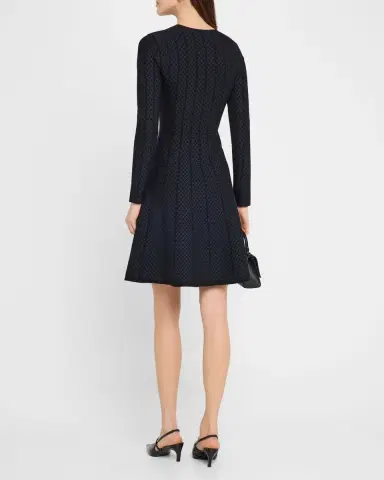 Emporio Armani Chain & Stripe Motif Jersey Dress | Thumbnail 3