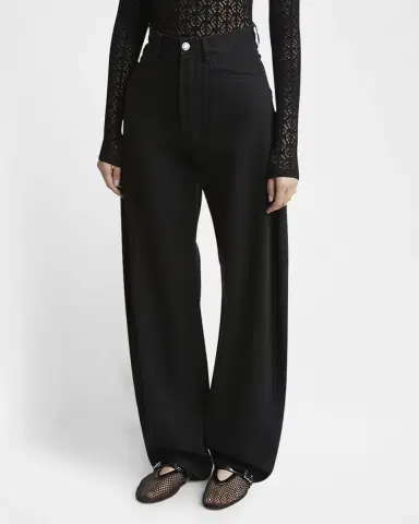 Alaïa Rounded Leg Denim Pants | Thumbnail 4 Alaïa Rounded Leg Denim Pants | Thumbnail 4
