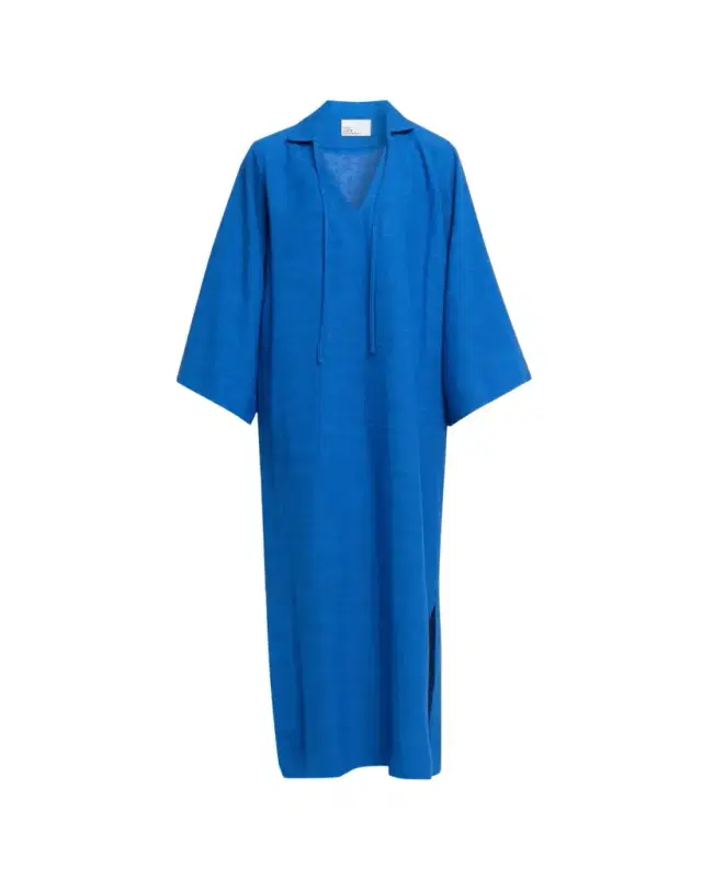 Lisa Marie Fernandez Linen-Blend Tunic Caftan Coverup