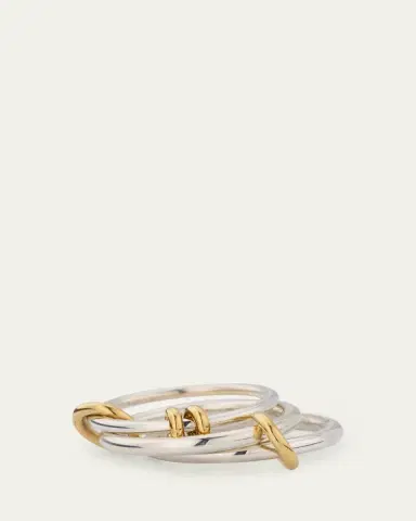 Spinelli Kilcollin Raneth SG Three Link Ring in Sterling Silver with 18K Yellow Gold Accents | Thumbnail 3