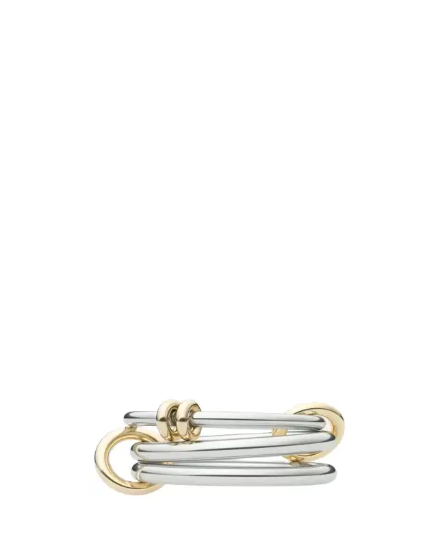 Spinelli Kilcollin Raneth SG Three Link Ring in Sterling Silver with 18K Yellow Gold Accents