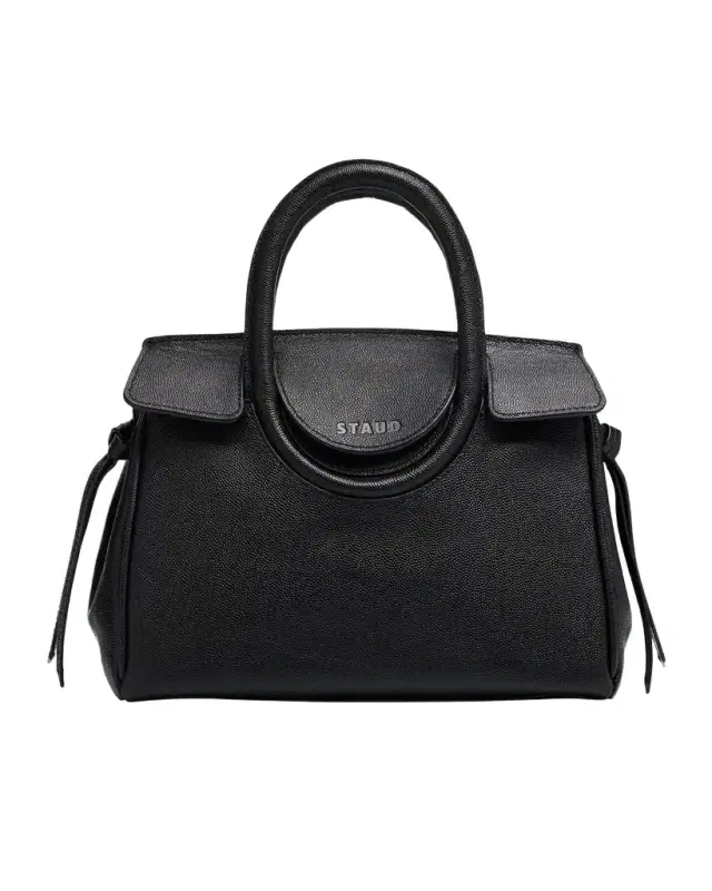 STAUD Maude Mini Pebble Leather Carryall Top-Handle Bag