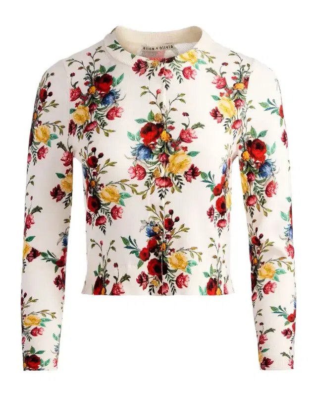 ALICE + OLIVIA Gilded Rose Carson Cardigan