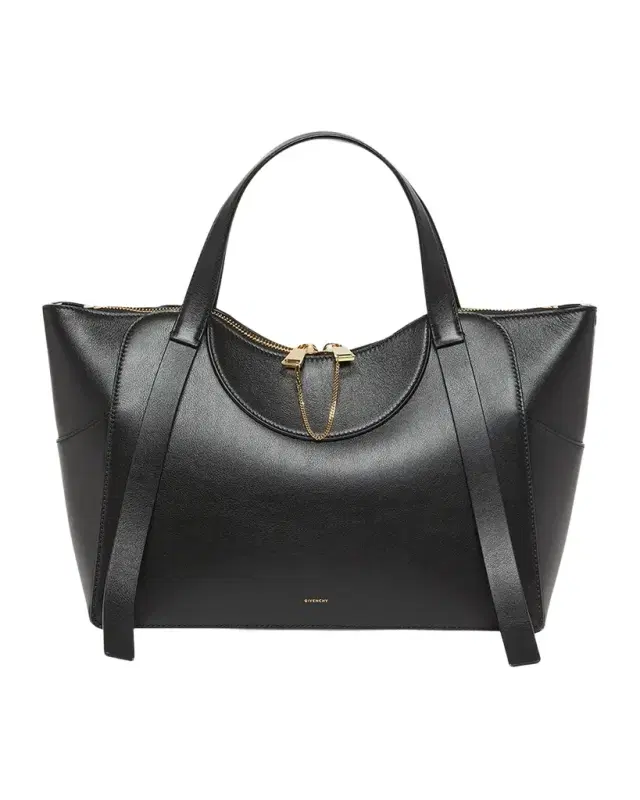 Givenchy Facet Small Chain-Embellished Leather Top-Handle Bag