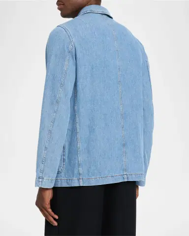 Dries Van Noten Men 's Braxton Denim Overshirt | Thumbnail 3