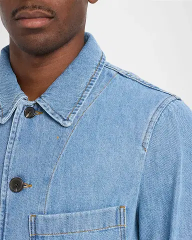 Dries Van Noten Men 's Braxton Denim Overshirt | Thumbnail 5