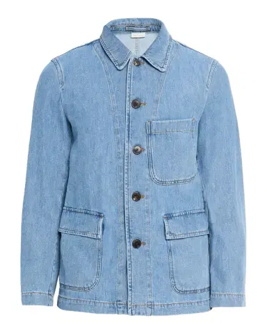 Dries Van Noten Men 's Braxton Denim Overshirt | Thumbnail 1