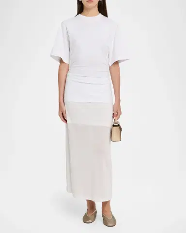 Akyn Studio Ada Sheer Jersey Midi Skirt | Thumbnail 2