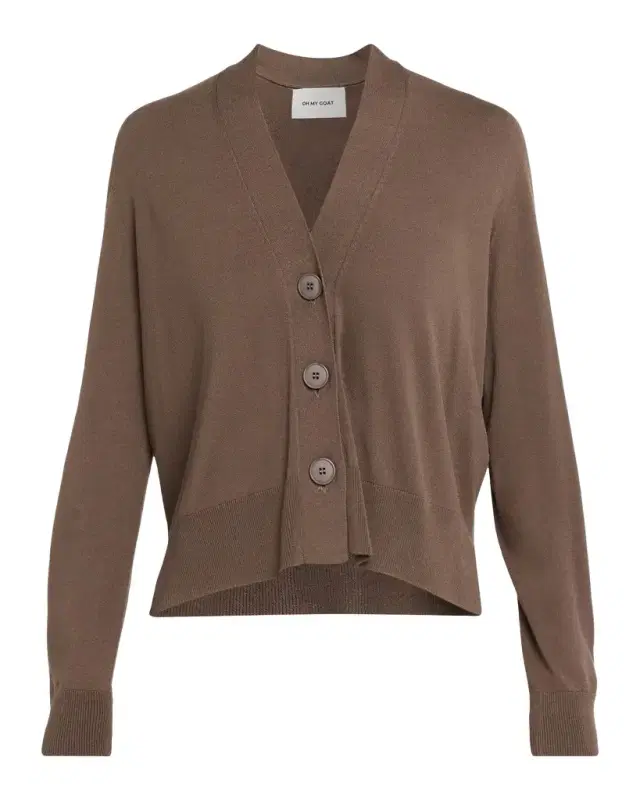 Oh My Goat V-Neck Viscose Knit Cardigan