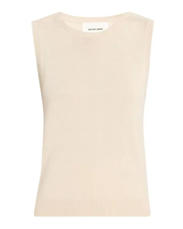 Crewneck Knit Tank Top