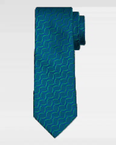 Charvet Men's Geometric Jacquard Silk Tie | Thumbnail 2