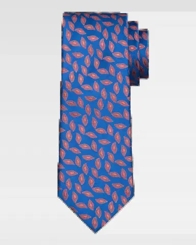 Charvet Men's Geometric Oblong Jacquard Silk Tie | Thumbnail 2