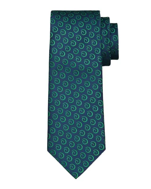 Men's Swirl Pattern Jacquard Silk Tie