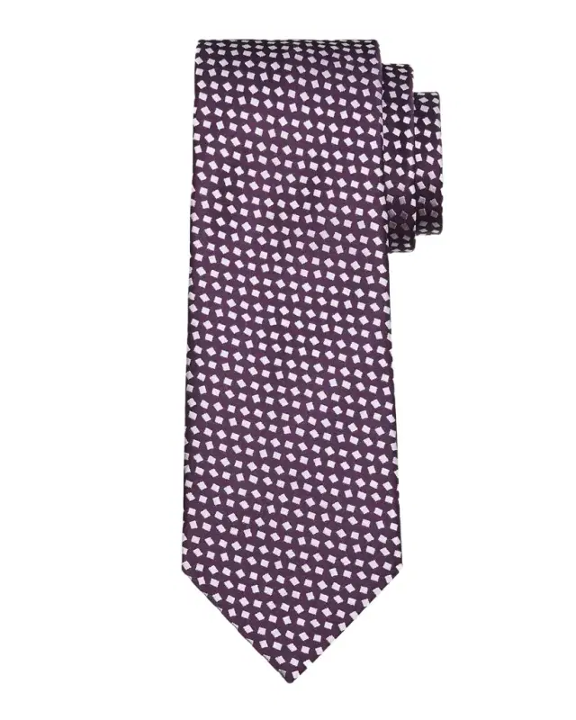 Men's Micro Diamond Jacquard Silk Tie