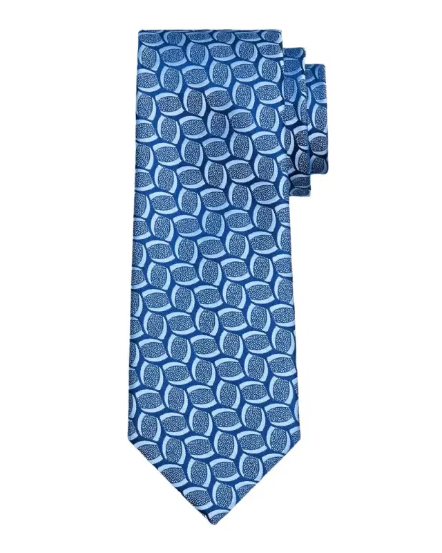 Men's Geometric Jacquard Silk Tie