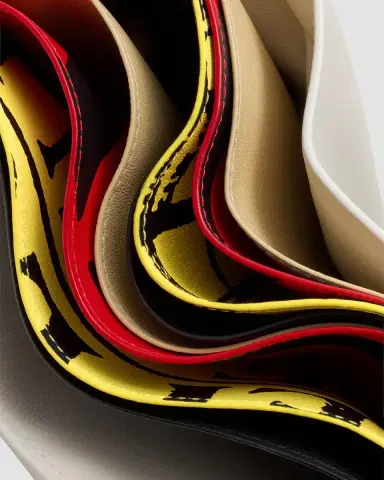 LOEWE Millefeuille Flamenco Medium Leather Clutch | Thumbnail 5
