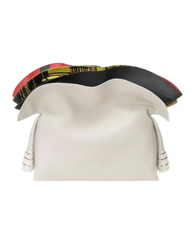 LOEWE Millefeuille Flamenco Medium Leather Clutch