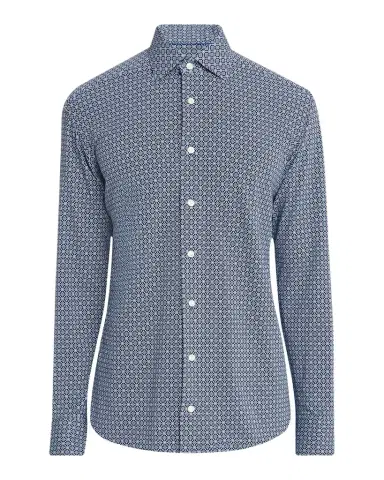 Eton Men's Stretch Jersey Geometric Sport Shirt | Thumbnail 1