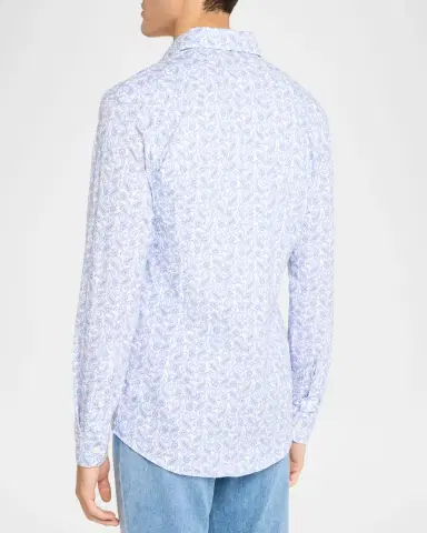 Eton Men's Jersey Stretch Paisley Sport Shirt | Thumbnail 3