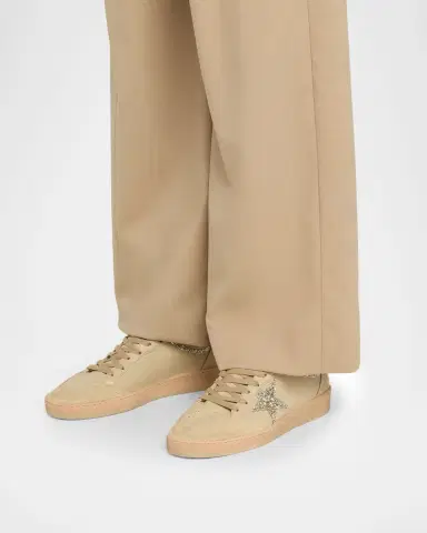 Golden Goose Ball Star Mixed Leather Glitter Low-Top Sneakers | Thumbnail 2