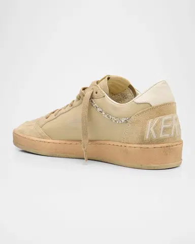 Golden Goose Ball Star Mixed Leather Glitter Low-Top Sneakers | Thumbnail 4
