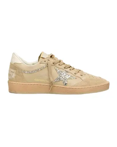 Golden Goose Ball Star Mixed Leather Glitter Low-Top Sneakers | Thumbnail 1