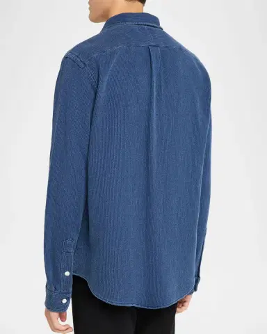 Polo Ralph Lauren Men's Classic Fit Indigo-Dyed Workshirt | Thumbnail 3 Polo Ralph Lauren Men's Classic Fit Indigo-Dyed Workshirt | Thumbnail 3