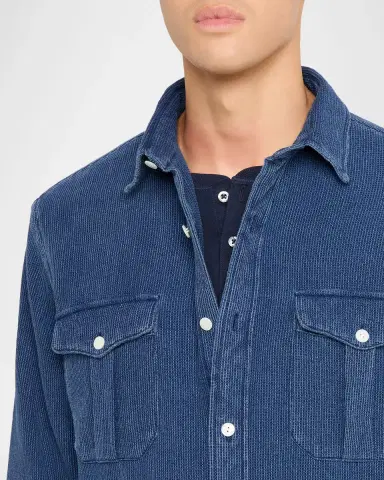 Polo Ralph Lauren Men's Classic Fit Indigo-Dyed Workshirt | Thumbnail 5 Polo Ralph Lauren Men's Classic Fit Indigo-Dyed Workshirt | Thumbnail 5