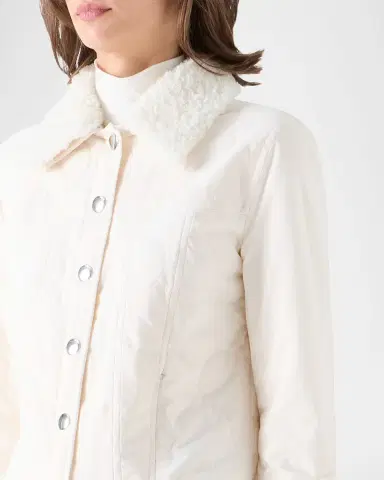 Akris punto Faux-Fur Collar Dot Puffer Jacket | Thumbnail 5 Akris punto Faux-Fur Collar Dot Puffer Jacket | Thumbnail 5