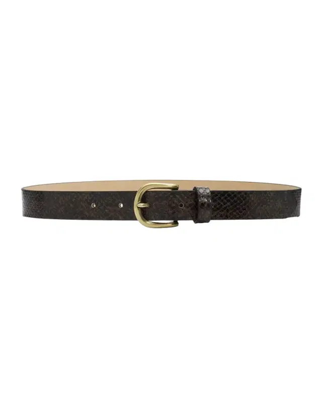 Isabel Marant Zap Snake-Print Leather Belt