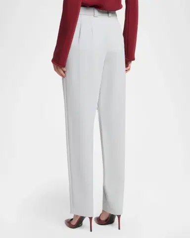 Giorgio Armani Viscose Stretch Straight-Leg Trousers | Thumbnail 3