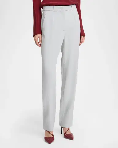 Giorgio Armani Viscose Stretch Straight-Leg Trousers | Thumbnail 4