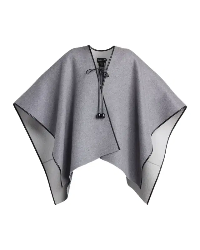 Giorgio Armani Wool-Cashmere Front-Tie Poncho