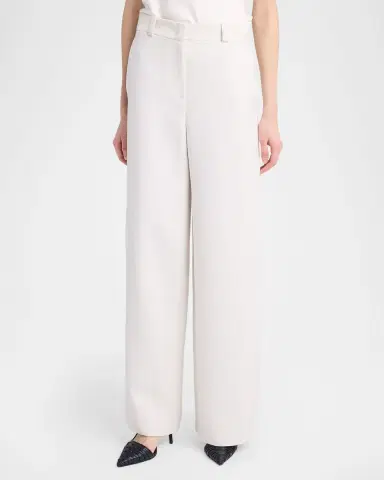 Giorgio Armani Side Pleat Straight-Leg Silk Trousers | Thumbnail 4 Giorgio Armani Side Pleat Straight-Leg Silk Trousers | Thumbnail 4