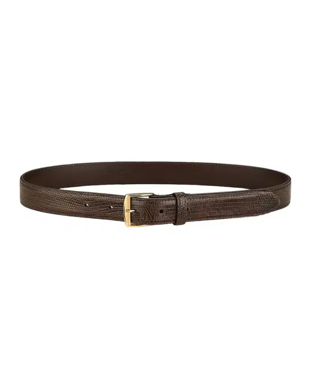 Nili Lotan Sloane Croc-Embossed Leather Belt