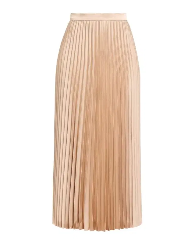 Weekend Max Mara Pleated Washed Satin Maxi Skirt