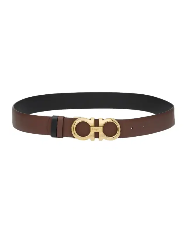 Reversible and Adjustable Leather Gancini belt Reversible and Adjustable Leather Gancini belt