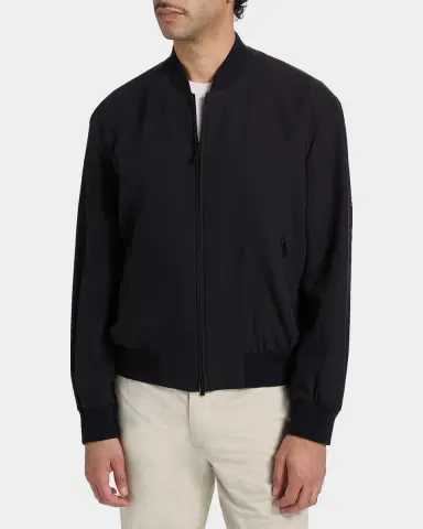Giorgio Armani Men's Cotton-Blend Bomber Jacket | Thumbnail 4 Giorgio Armani Men's Cotton-Blend Bomber Jacket | Thumbnail 4