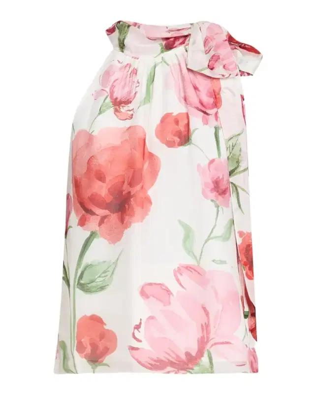 SACHIN BABI Deirdre Floral-Print Chiffon Halter Top