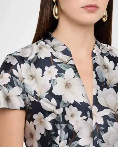 SACHIN BABI Charlotte Floral-Print Mikado Gown | Thumbnail 5