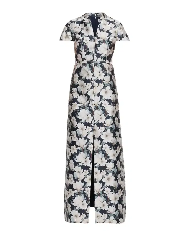 SACHIN BABI Charlotte Floral-Print Mikado Gown